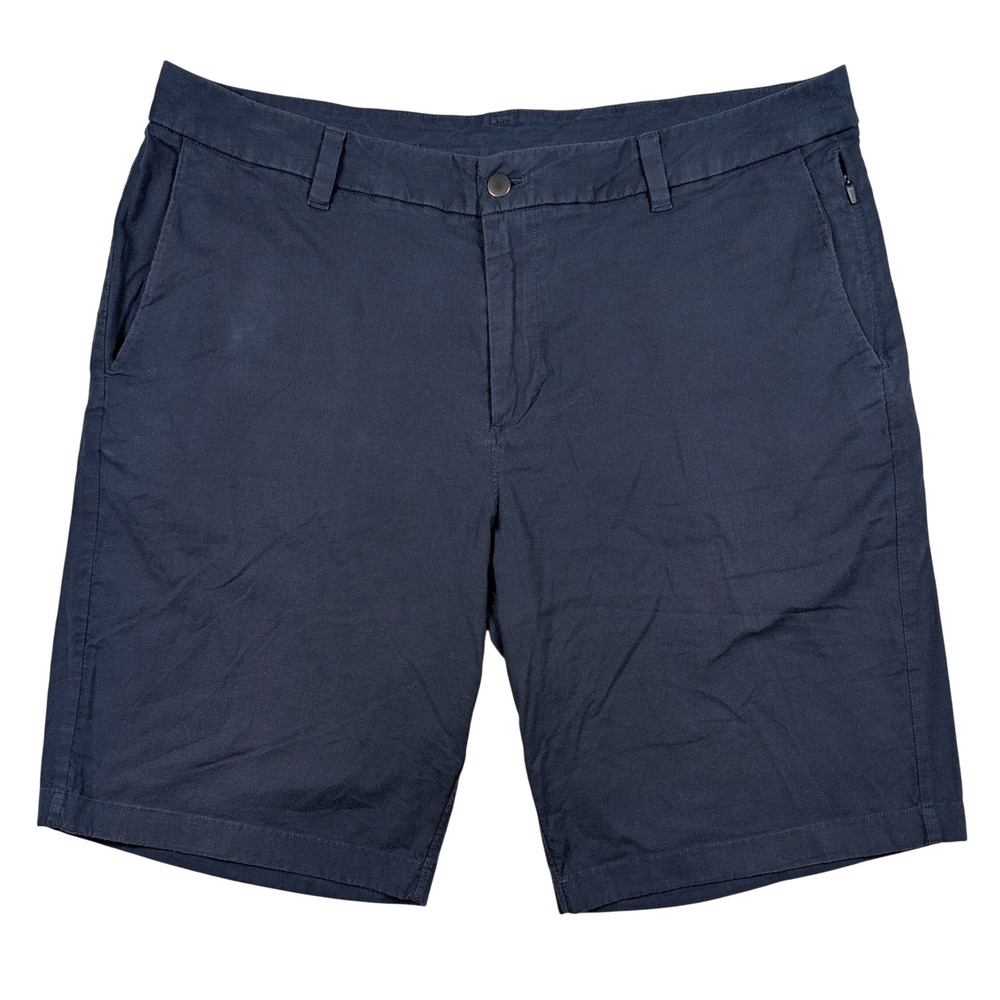 Lululemon Commission Shorts Mens 38 Navy Blue 9" Inseam Tech Chino Casual Golf